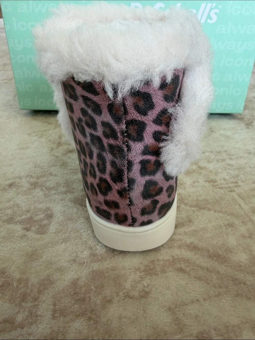 Dr. Scholl's Kids Pink Leopard Faux Fur Winter Boots